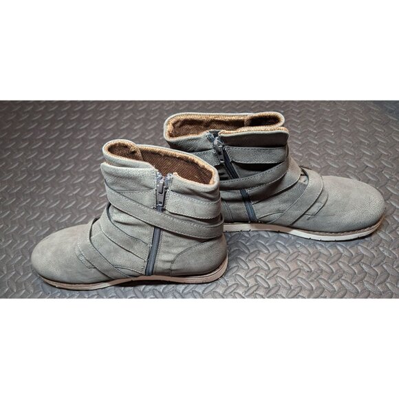 b.o.c. new WOMENS GREY Kiley buckle boot size 9M MOTO BOOT - Picture 4 of 7